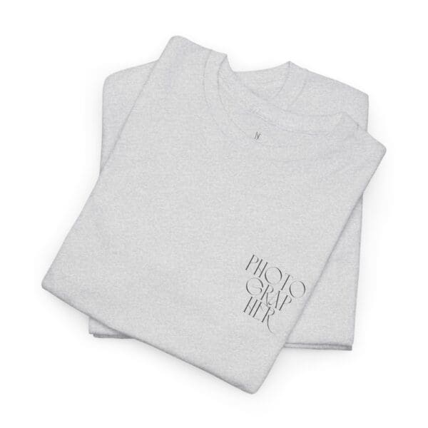 White Cotton t-shirt with handwritten photographer print 