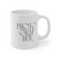 White ceramic mug with the text “PHOTOGRAPHER” 11 oz