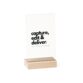 Acrylic desk sign with quote 'Capture. Edit. Deliver.' in wooden base, perfect for photographers