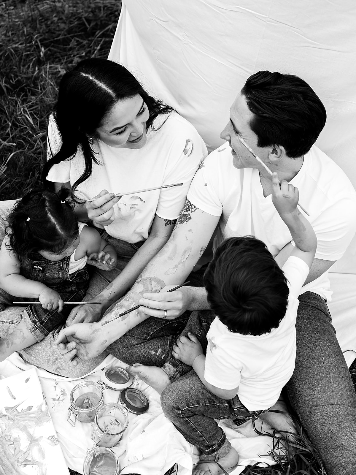 fun paint session family photos